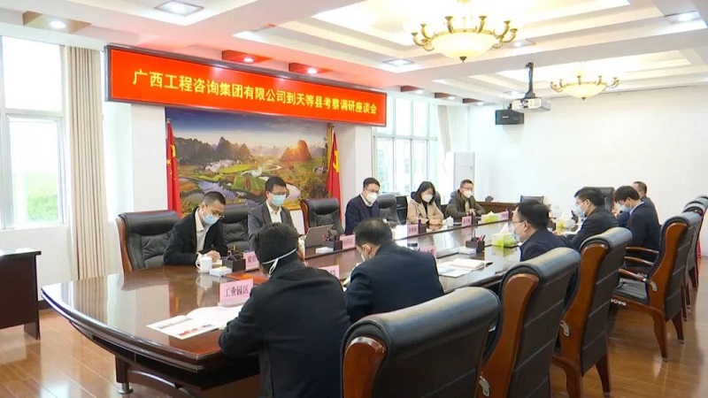 广西尊龙凯时-人生就是搏!集团到天等县汇报工作